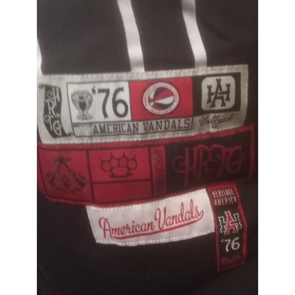 Heritage America 1776 Denim Distillery All Over Stitched Shirt True Sz Is Large - Picture 5 of 10